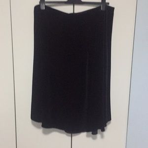 Calvin Klein~Black Velvet A-line Skirt Size 18